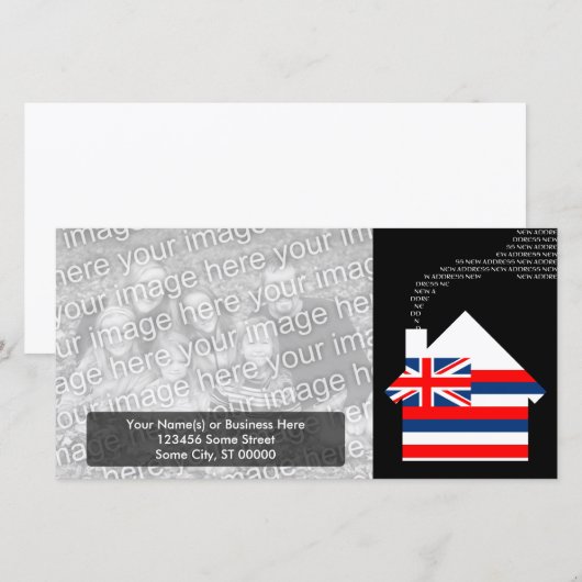 nieuw adres in hawaï aankondiging (Voorkant / Achterkant)