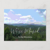 Nieuw adres in het Rustic-gebergte Aankondigingskaart (Voorkant)
