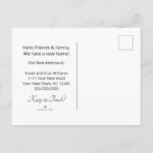 Nieuw adres in het Rustic-gebergte Aankondigingskaart (Achterkant)