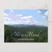 Nieuw adres in het Rustic-gebergte Aankondigingskaart (Voorkant)