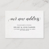 Nieuw adres invoegen | Moderne elegante typografie Informatiekaartje (Voorkant)