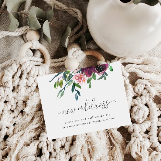 Nieuw adres Kalligrafie Verandering van adres Verp Aankondigingskaart