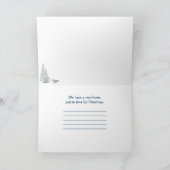 Nieuw adres kerstBriefkaart, pinguïns & Igloo Feestdagen Kaart (Binnen)