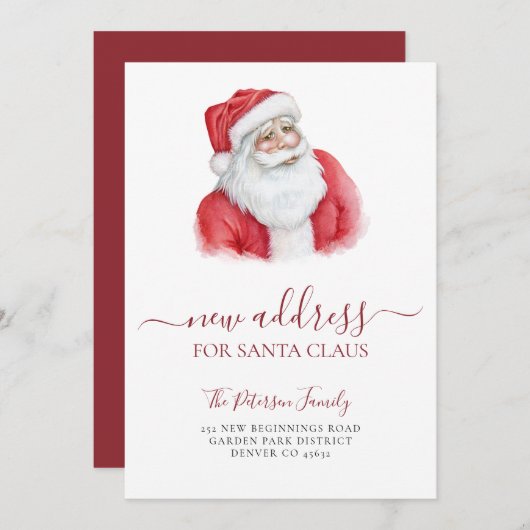 Nieuw adres kerstvakantie aankondiging (Voorkant / Achterkant)