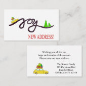 Nieuw adres Klassieke kerstauto Informatiekaartje (Voorkant / Achterkant)