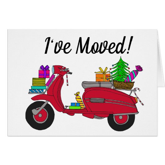 Nieuw adres Klassieke kerstscooter (Voorkant Horizontaal)