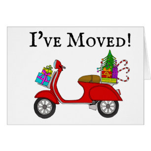 Nieuw adres Klassieke kerstscooter