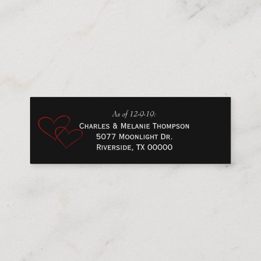 Nieuw adres Lovevogels Mini Visitekaartje (Achterkant)