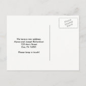 Nieuw adres met Faux Roos Gold Look Ananas Aankondigingskaart (Achterkant)