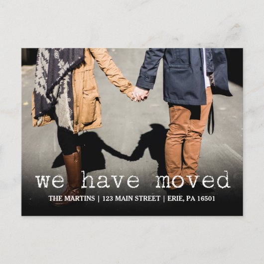 Nieuw Adres met Uw Tekst van de Foto en van de Sch Aankondigingskaart (Voorkant)