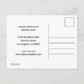 Nieuw adres Minimale Rood Witte Beweging van het A Aankondigingskaart (Achterkant)