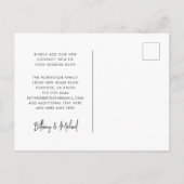 Nieuw Adres Modern Calligrafie Dusty Blue Moving Aankondigingskaart (Achterkant)