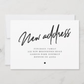 Nieuw adres modern script verplaatsen aankondiging (Voorkant)