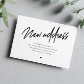 Nieuw adres modern script verplaatsen aankondiging