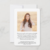 Nieuw Adres Modern Trendy Script Afstuderen Foto Bedankkaart (Achterkant)