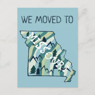 NIEUW ADRES Moving Missouri State geïllustreerde k Briefkaart