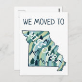 NIEUW ADRES Moving Missouri State geïllustreerde k Briefkaart (Voorkant / Achterkant)