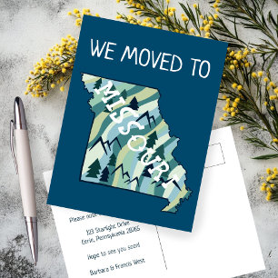 NIEUW ADRES Moving Missouri State geïllustreerde k Briefkaart