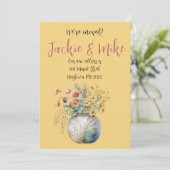 Nieuw adres, nieuw huis, aankondiging huisverwarmi (Staand voorkant)