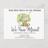 Nieuw adres, Nieuw Huis, de Boom van het Huis Aankondigingskaart (Voorkant)