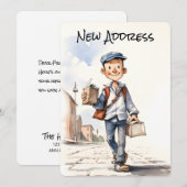 Nieuw adres Nieuwe Home Verhuisaankondiging (Voorkant / Achterkant)