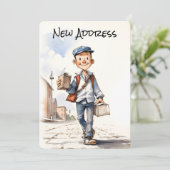 Nieuw adres Nieuwe Home Verhuisaankondiging (Staand voorkant)