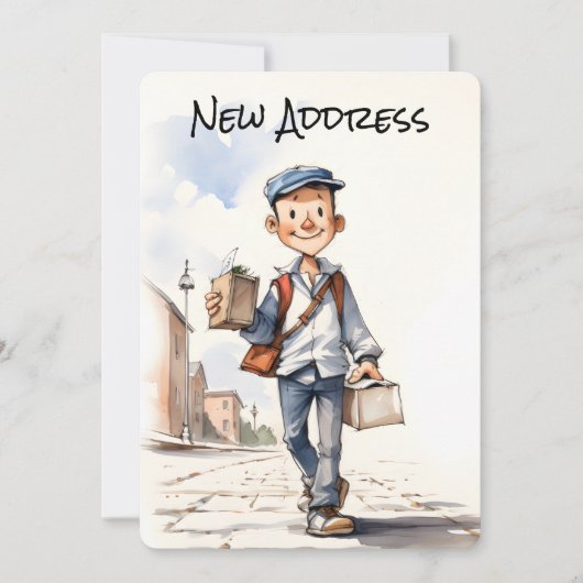 Nieuw adres Nieuwe Home Verhuisaankondiging (Voorkant)