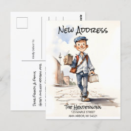 Nieuw adres Nieuwe Home Verhuisaankondiging Briefkaart