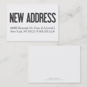 "Nieuw Adres" notificatie label (Voorkant / Achterkant)