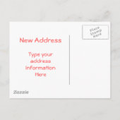 Nieuw Adres oranje groene strepen Aankondigingskaart (Achterkant)