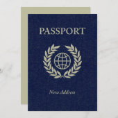 nieuw adres paspoort aankondiging (Voorkant / Achterkant)