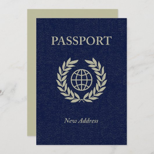 nieuw adres paspoort aankondiging (Voorkant / Achterkant)