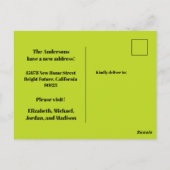 Nieuw adres Retro Spring Floral Briefkaart (Achterkant)