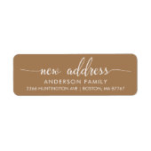 Nieuw Adres Return AddressLabel Etiket (Voorkant)