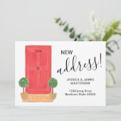 Nieuw Adres Rode Deur Verhuizen Aankondiging (Staand voorkant)