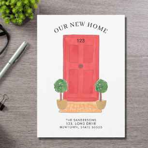 Nieuw adres Rode Waterverf deur verplaatsen Aankondiging