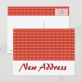 Nieuw adres rood aankondigingskaart (Voorkant / Achterkant)