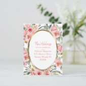 Nieuw adres|Roze Floral Geometric Moving Notice Briefkaart (Staand voorkant)