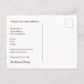 Nieuw adres: Rustic Cabin Home Sweet Home Aankondigingskaart (Achterkant)