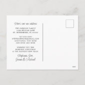 Nieuw adres Sandy Snowman Palm Tree op strand Feestdagenkaart (Achterkant)