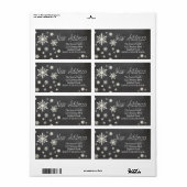 Nieuw adres: Sneeuwflake Holiday-adreslabel Etiket (Full Sheet)