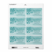 Nieuw adres: Sneeuwflake Holiday-adreslabel Etiket (Full Sheet)