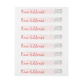 Nieuw adres Snowflake wraparound-etiket (Vel)