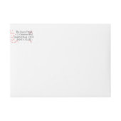 Nieuw adres Snowflake wraparound-etiket (Voorkant)