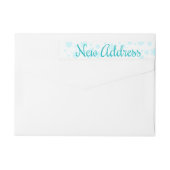 Nieuw adres Snowflake wraparound-etiket (Achterkant)