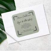 Nieuw adres Sticker Wijzig adres sticker