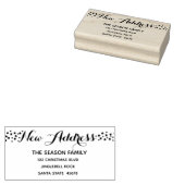 Nieuw adres terugkeer adres rubberstempel (Gestempeld)