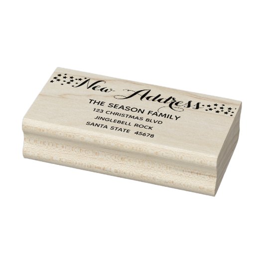 Nieuw adres terugkeer adres rubberstempel (Stempel)