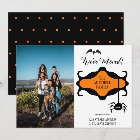 Nieuw adres toevoegen Foto-halloween dat we verpla Aankondiging (Voorkant / Achterkant)