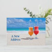 Nieuw adres Tropisch Cocktails Coastal Home Kaart (Staand voorkant)